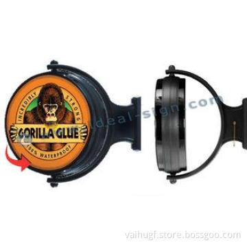 Rotating Round Business Acrylic Vacuum Formed Light Box Sig